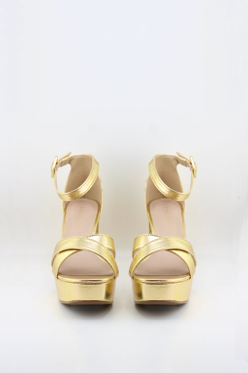 Luz da lua Platform Block Heel Ankle Strap Sandals